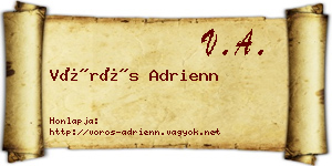 Vörös Adrienn névjegykártya