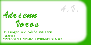 adrienn voros business card