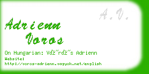 adrienn voros business card